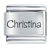 Name Christina Italian Charms Bracelet Link