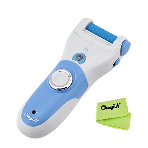 Ckeyin Powerful Rechargeable Electric Foot Smoother /Pedicure Kit /Foot Care Kit /Callus Skin Dead Skin Remover / grinding foot control-Original retail packaging (Blue Rechargeable)
