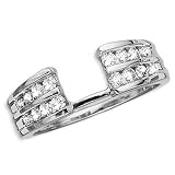 14K White Gold 3/8 ct. Diamond Ring Guard