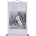 Hand-Painted 36" Oriental Wall Art Scroll - Herons In Winter Snow With White Border