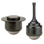 Acme Ball Casters, Plate Interface (shown on left), 1-1/4'' ball, 250 lb capacity