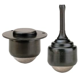 Acme Ball Casters, Plate Interface (shown on left), 1-1/4'' ball, 250 lb capacity
