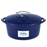 Lodge Enamel on Cast Iron 5-Quart Dutch Oven, Liberty Blue