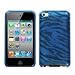 Electromaster(tm) Brand - Blue Zebra Tpu Candy Rubber Skin Case Cover New For Apple Ipod Touch Itouch 4th Generation Gen 4g 4 8gb 32gb 64gb