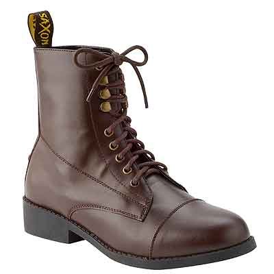 Saxon Equileather Ladies Lace Up Paddock Boot