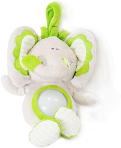 6 Months Up Baby Portable Plush Night Light Elephant Soother Crib Toy - Green