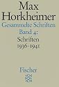 Max Horkheimer. Gesammelte Schriften - Taschenbuch-Ausgabe: Gesammelte Schriften IV. Schriften 1936 - 1941.: BD 4