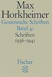 Max Horkheimer - Gesammelte Schriften - Taschenbuch-Ausgabe: Gesammelte Schriften IV - Schriften 1936 - 1941.: BD 4 - Max Horkheimer, Alfred Schmidt