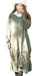 Cotton Raglan Sleeves Shirred  Dress