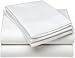 Amazon Brand – Pinzon Lightweight Cotton Flannel Sheet Set - Queen, White