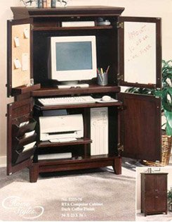 Kitchen: Coffee finish Computer Armoire