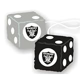 Rearview Mirror Car Fuzzy Dice - Oakland Raiders