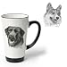Porcelain Funnel Cup with Welsh Corgi Pembroke (6 inch, Black and white)
