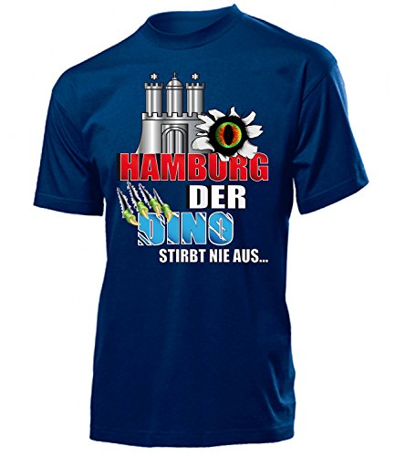 HAMBURG DER DINO STIRBT NIE AUS – FANSHIRT 4745(H-N) Gr. L