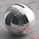Silverplated Baseball Bank - Baby Gift