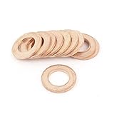 uxcell　カッパーワッシャー　10個入り　24mmの外直径　リング　 ライン　 シール継手　ガスケット