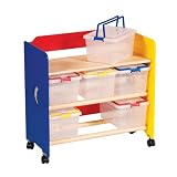 Guidecraft Moon and Stars Sturdy Wooden See Store and Take-Along