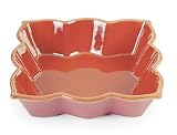 Chantal Talavera Collection 2 Quart Square Baker, Glossy Cinnabar