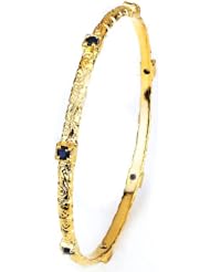 Sterling SilverSaph 18k Yellow Gold Plated Bangle