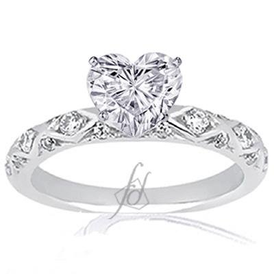 1.10 Ct Heart Shaped Diamond Engagement Ring 