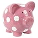 Elegant Baby Pink with White Polka Dots Piggy Bank