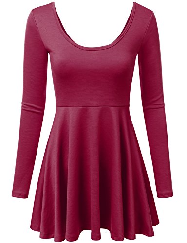 NINEXIS Women's Long Sleeve Flared A-line Dress
