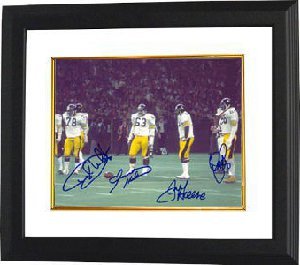Ernie Holmes signed Pittsburgh Steelers 8x10 Photo Custom Framed 4 sig