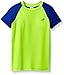 New Balance Boys' Big Short Sleeve Performance Colorblock T-Shirt, Pacific/Toxic, 18-20