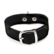 Fine Black Leather Buckle Bracelet