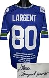 Steve Largent Autographed/Hand Signed Seattle Seahawks Blue TB Prostyle Jersey HOF 95 w/ Embroidered at Amazon.com