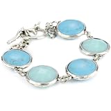 Lucky Brand Cuba Libre Silver-Tone Blue Flex Bracel