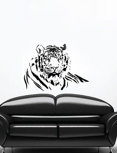 Calm Tiger Wall Sticker , light blue