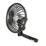 12 Volt Plug In Motorhome and RV and Car Fan Truck Cab Fan 2 Speed 12V Plug Fan (Extra Long Shaft)