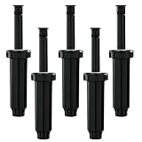 Orbit 4" Adjustable Spring-Loaded Pop-Up Lawn Sprinkler Head 5 Pk with 10-15 Ft Coverage (0-360 Degrees)