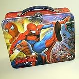 2010 Spiderman Blue Handle Large Carry All Lunch Box