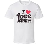 Arthur I Love Boyfriend Girlfriend First Name Cool Valentines T Shirt S White