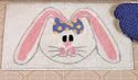 EASTER Bunny holiday BATHMAT bath mat throw rug pink blue white bathroom decor