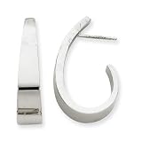 14k White Gold Polished Post Earrings