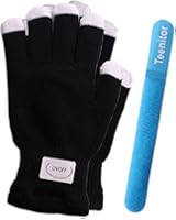 Teenitor Blacked Out Gloves RGB LED 7 Colors Light Show Gloves - Large