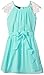 Amy Byer Girls' Big Lace Cap Sleeve Dress with Self Belt