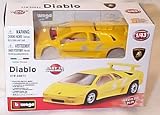 burago yellow lamborghini diablo assembly kit car 1.43 scale diecast model