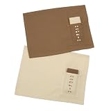 Review Home Creations Ltd  / NAPKIN POCKET P/MAT & NAP SET CHOC/CREAM