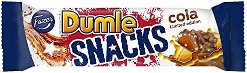 5 Bars x 40g of Fazer Dumle Snacks Cola Milk Chocolate