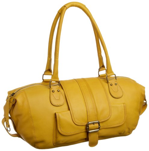 Latico Nappa Solid Front Buckle Satchel