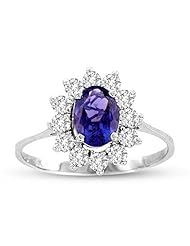 1.33ct tw Tanzanite and Diamond Ring set in 14k Gold