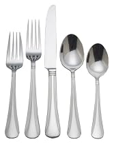 Reed & Barton Woodrow 80-Piece 18/0 Stainless Steel Flatware Set, Service for 12