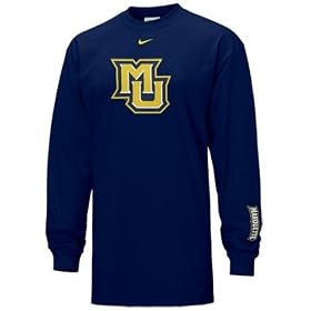 Nike Marquette Golden Eagles Navy Blue Youth Classic Logo Long Sleeve T-shirt
