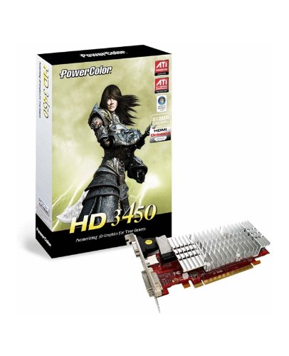 PowerColor ATI Radeon AX3450 512 MB DDR2 DVI PCI-Express Video Card 512MD2-H - Retail