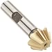 Niagara Cutter CH126 Single Angle Shank Type Chamfering Cutter, High Speed Steel, Uncoated (Bright), Weldon Shank, 60 Degree Angle, 1" Cutter Diameter, 10 Tooth, 7/16" Width