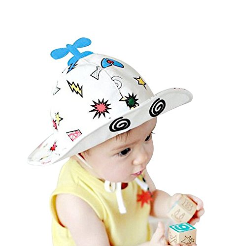 Gemini Fairy Sun Protection Hat Cute Mini Plane Bucket Cap with Wide Brim for Lovely Baby (12-18 months old)